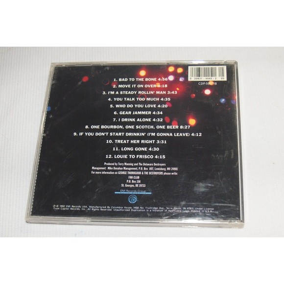 The Baddest of George Thorogood and the Destroyers (1992, EMI Records Audio CD) - Picture 2 of 3